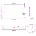 vidaXL Nohy konferenčného stolíka v tvare V, 2 ks, antracitové, 70 x (30-31,3) cm, oceľ
