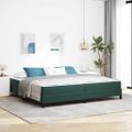 vidaXL Posteľ s pružinovým rámom Tmavozelená 200 x 210 cm látka