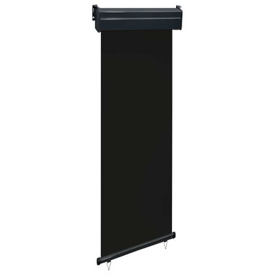 vidaXL Bočná markíza na balkón 65x250 cm, čierna