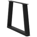 vidaXL Nohy konferenčného stolíka v tvare V, 2 ks, čierne, 70 x (42-43,3) cm, oceľové