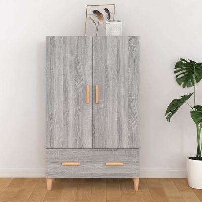 vidaXL Vysoká skrinka sivý dub sonoma 70x31x115 cm spracované drevo