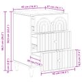 vidaXL Nočný stolík Staré drevo 43x 41 x 66,5 cm Kompozitné drevo
