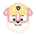 Hanging neon LED Paw Patrol on plexiglass - Rubble OW-130446