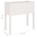 vidaXL Záhradný kvetináč biely 70x31x70 cm borovicový masív
