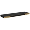 vidaXL Plávajúce nástenné police 2 ks, čierne 80x23,5x3,8 cm, MDF