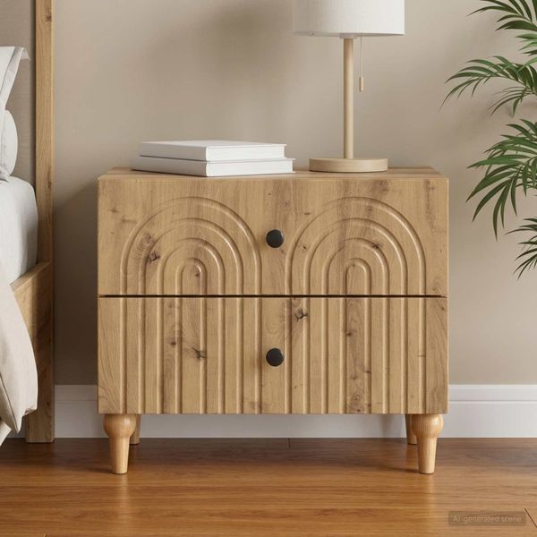 vidaXL Nočný stolík Dub artisan 62 x 34,5 x 48 cm Kompozitné drevo