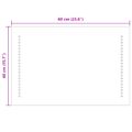 vidaXL Zrkadlo do kúpeľne s LED Priehľadná 60 x 40 cm tvrdené sklo