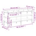 vidaXL Lavička na topánky dub sonoma 102x32x47 cm kompozitné drevo