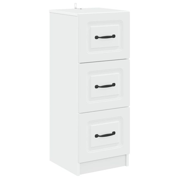 vidaXL Zásuvkový kabinet Biela 33 x 34,5 x 87 cm Kompozitné drevo
