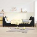 vidaXL Detský rám na posteľ s čelom Čierna 80 x 200 cm Zamat