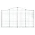vidaXL Oblúkové gabiónové koše 8ks 200x30x100/120cm pozinkované železo