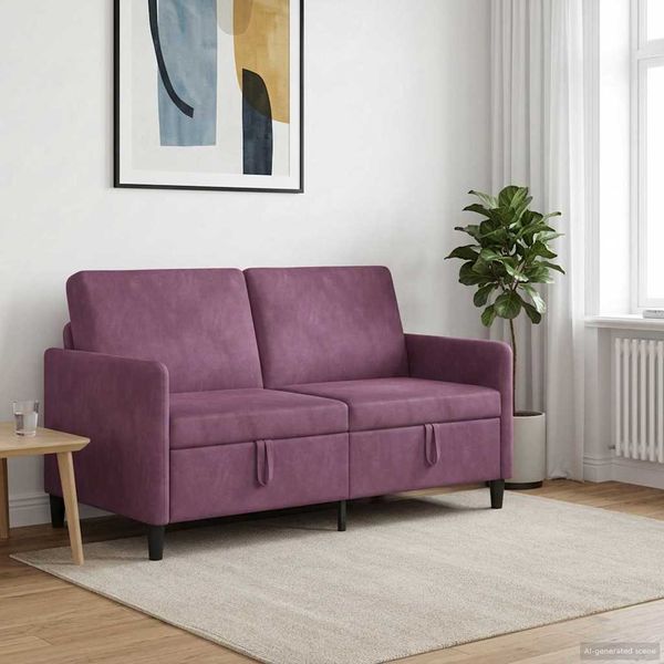 vidaXL Sofa s úložným priestorom Fialová 152 x 78 x 87 cm Polyester
