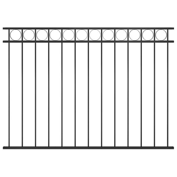 vidaXL Plotový panel ASSEN oceľový 1,7x1,2 m čierny