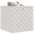 vidaXL skladacie úložné boxy 4 ks Krémovo 32x32x32 cm Netkaná textília
