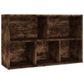 vidaXL Knižnica/komoda dymový dub 50x25x80 cm spracované drevo