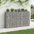 vidaXL Gabiónová vyvýšená posteľ 3 ks 250 x 50 x 150 cm Strieborná