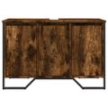 vidaXL Skrinka na umývadlo dymový dub 91x35x60 cm kompozitné drevo