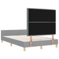 vidaXL Rám postele s čelnou doskou Svetlosivá 120 x 200 cm látka
