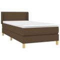 vidaXL Boxspring posteľ s matracom tmavohnedá 90x190 cm látka