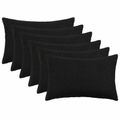 vidaXL Poťah na podložku 6 pcs HEERLEN Čierna 30 x 50 cm Bouclé