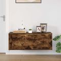 vidaXL Nástenný botník dymový dub 100x35x38 cm spracované drevo