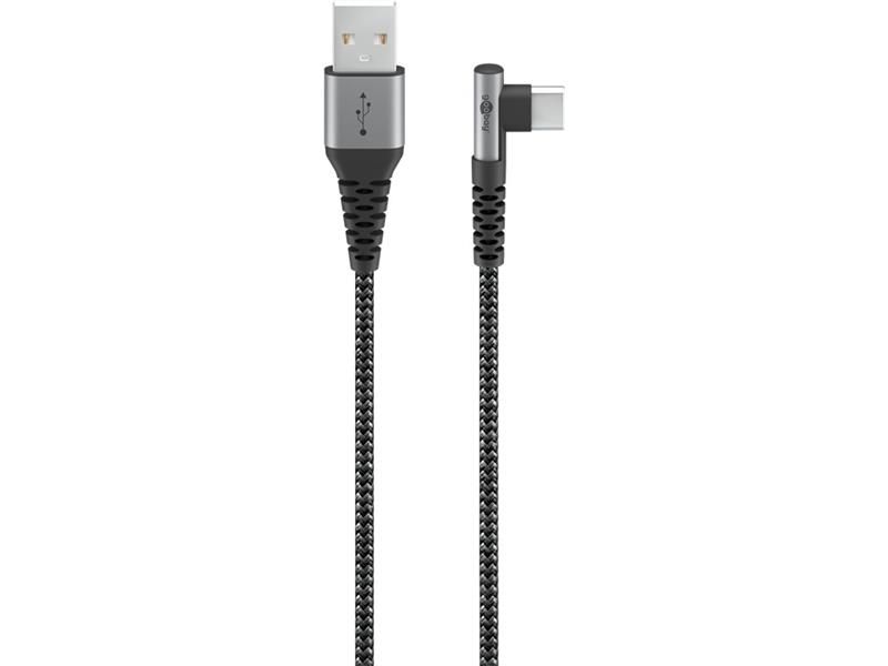 Kábel GOOBAY 64656 USB/USB-C 1m Space Grey/Silver
