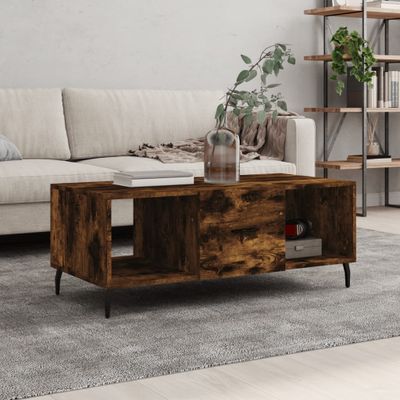 vidaXL Konferenčný stolík dymový dub 102x50x40 cm kompozitné drevo