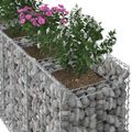 vidaXL Gabiónová vyvýšená posteľ 3 ks 400 x 50 x 80 cm Strieborná