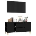 vidaXL TV skrinka čierna 102x44,5x50 cm spracované drevo