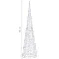 vidaXL Akrylové dekoratívne pyramídové LED svetlo kužeľ modré 90 cm