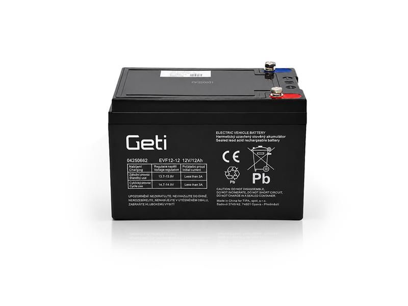 Olovená batéria 12V 12Ah GETI pre elektromotory