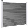 vidaXL Sada plotových panelov WPC 353x146 cm sivá
