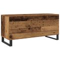 vidaXL Skrinka na gramofónové platne Staré drevo 100 x 38 x 48 cm