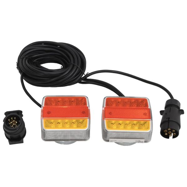 vidaXL Svetlá prívesu 2 ks červené 10,5x7,5x10 cm 12 V LED žiarovka