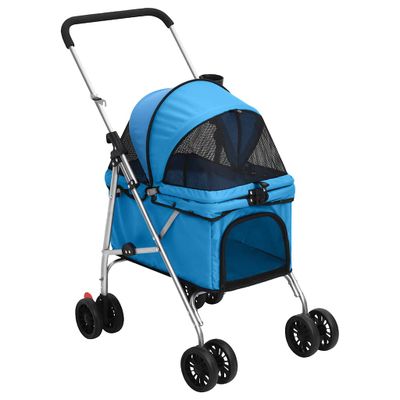 vidaXL Skladací kočík pre psa modrý 76x50x100 cm oxfordská tkanina