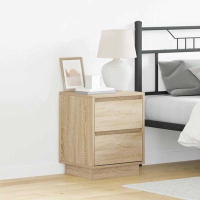 vidaXL Nočný stolík so zásuvkou 2 pcs Sonoma dub 39 x 34,5 x 50 cm