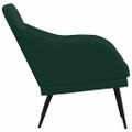 vidaXL Kreslo tmavozelené 63x76x80 cm zamat
