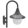 vidaXL Záhradná nástenná lampa E27 42 cm hliníková bronzová