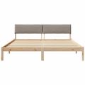 vidaXL Rám postele Hnedá a taupe 180 x 200 cm Borovicový masív