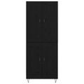 vidaXL Highboard Čierny dub 69,5 x 34 x 180 cm Kompozitné drevo