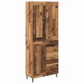 vidaXL Highboard 2 ks Staré drevo 69,5 x 34 x 180 cm Kompozitné drevo