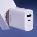Maxlife MXTC-10-30AC PD QC nabíjačka 1x USB-C 1x USB 30W biela