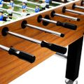 vidaXL Stolný futbal oceľ 60 kg 140x74,5x87,5 cm bledohnedý a čierny