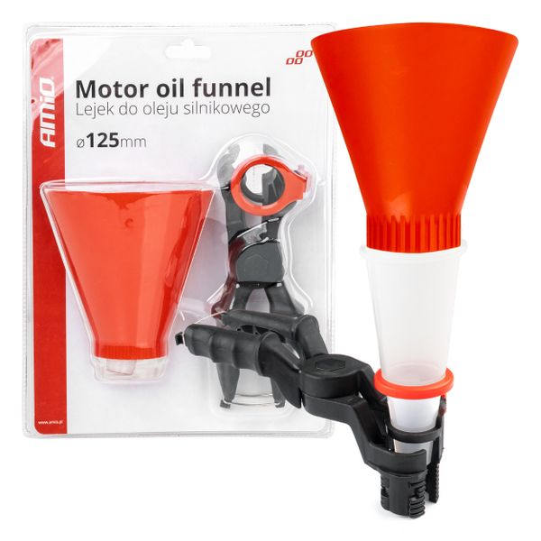 Lievik na olej s držiakom 125mm AMiO-03278