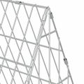 vidaXL Klietka pre králiky Strieborná 215 x 55 x 55 cm