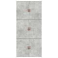 vidaXL Rám postele s úložným prostorem Betónová šedá 100 x 200 cm