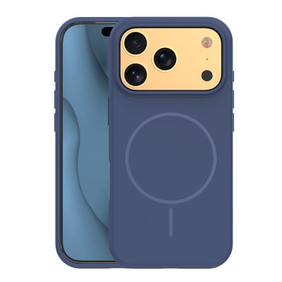 Tenké silikónové puzdro Mag pre iPhone 17 Pro Max 6,9" / 18 Pro Max 6,9" tmavomodré