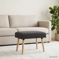 vidaXL lavička Jednofarebný Tmavosivá 60 x 40 x 45 cm Bouclé