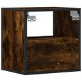 vidaXL Nástenný nočný stolík dymový dub 40x31x39,5 cm