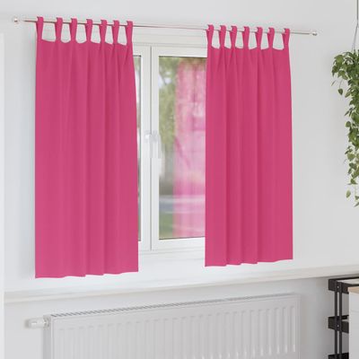 vidaXL Záclony na zatemnenie s krúžkami 2 pcs Jasná ružová